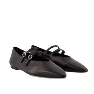 Aeyde Black Franny Ballerina Flats Size 38.5